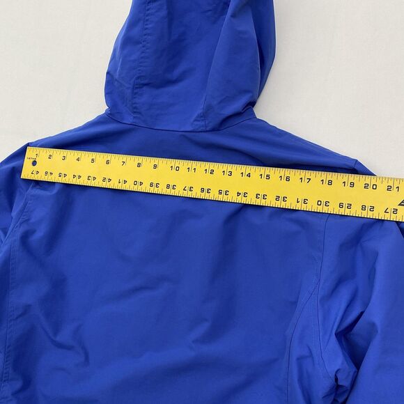 Lands End Jacket Boys Large 14-16 Blue Hooded Fleece Lined Nylon Winter Coat - Picture 11 of 13